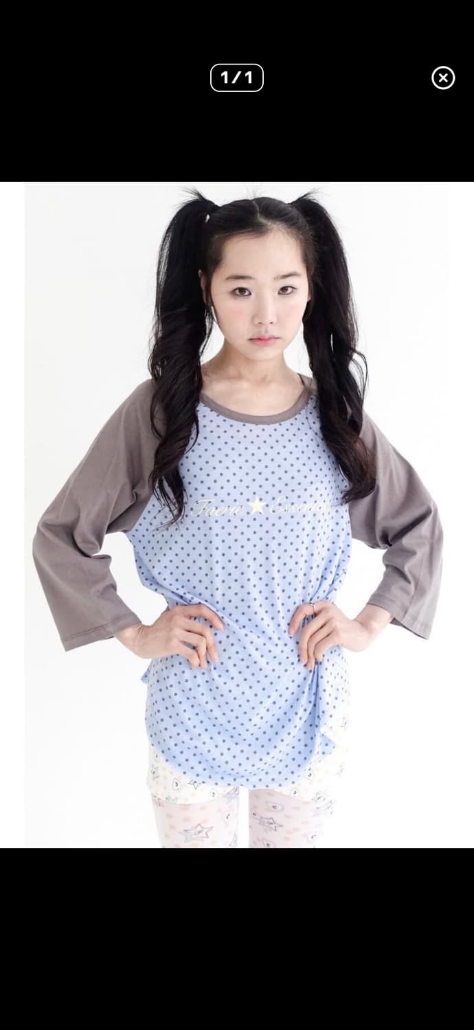 도트 레글런 티셔츠 상품이미지1