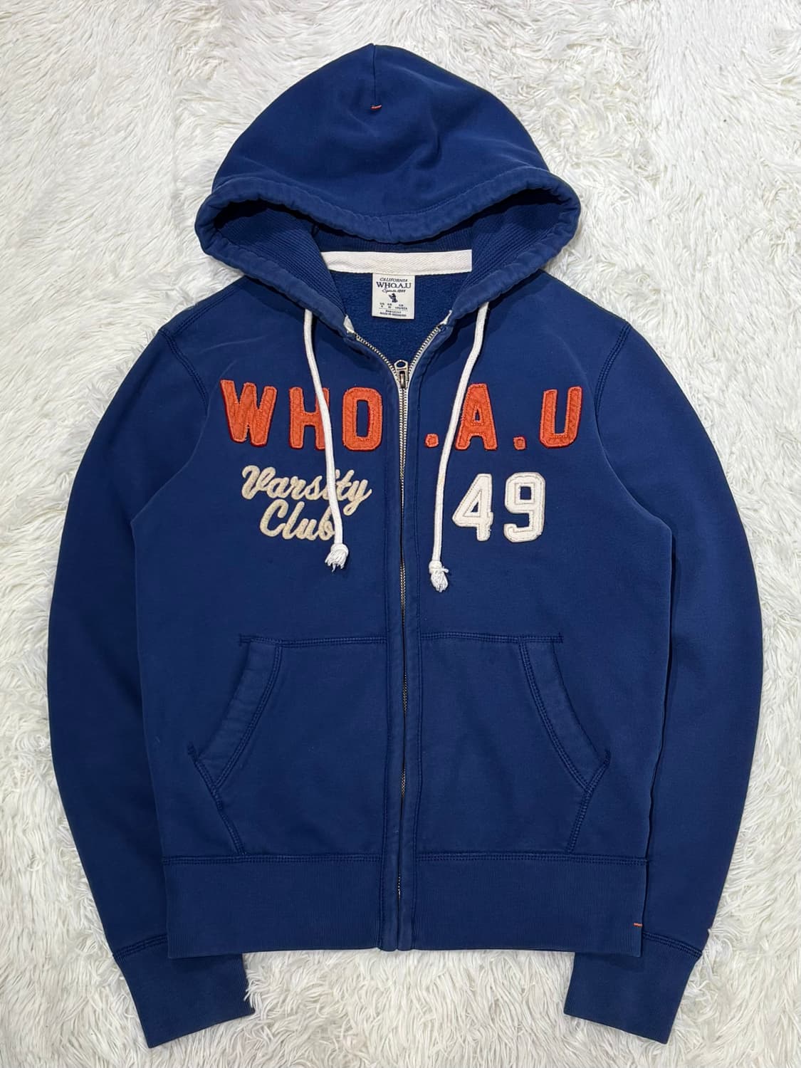 후아유 빅로고 후드집업 상품이미지3