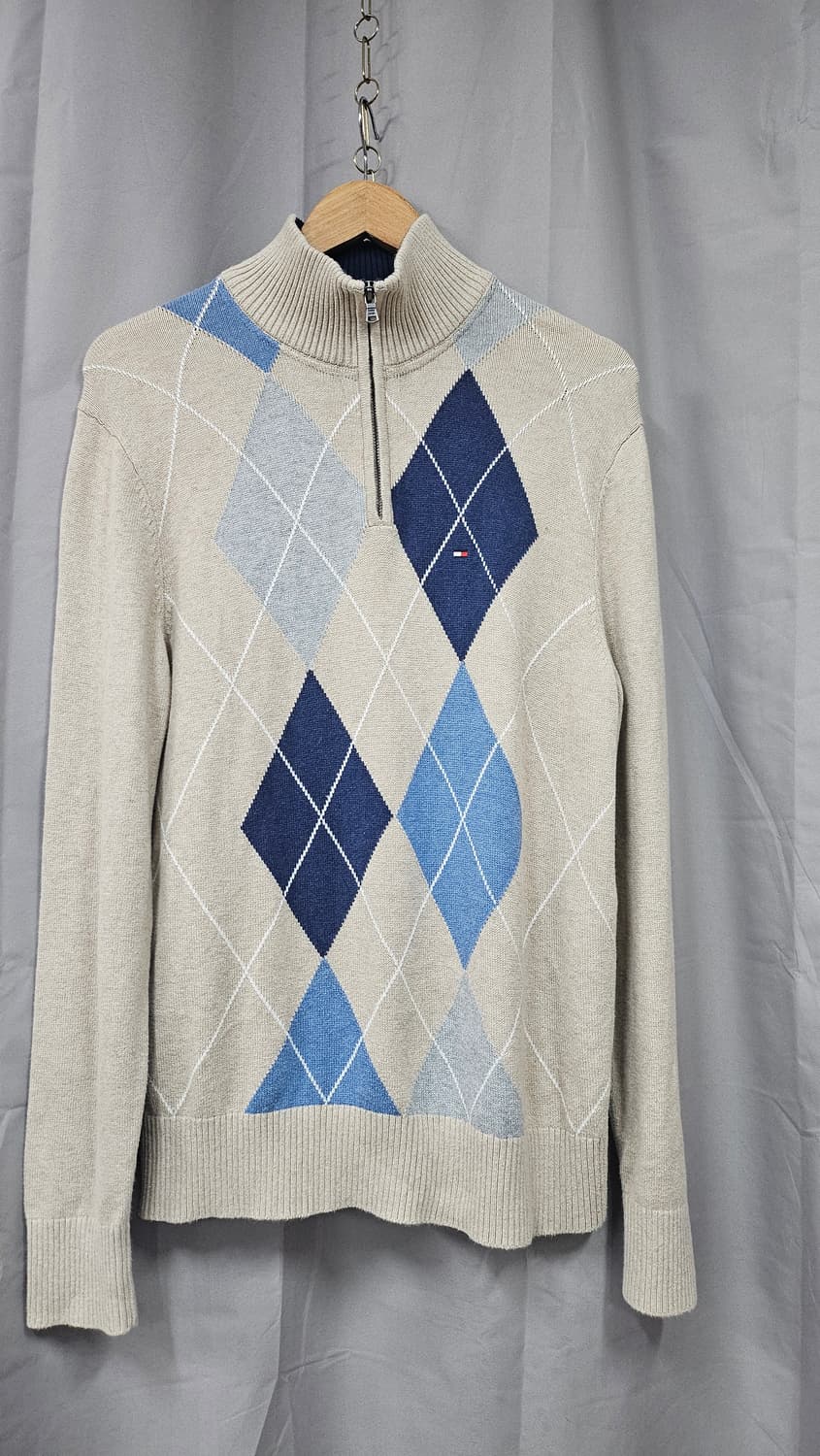 타미힐피거 면 니트 반집업 상품이미지3