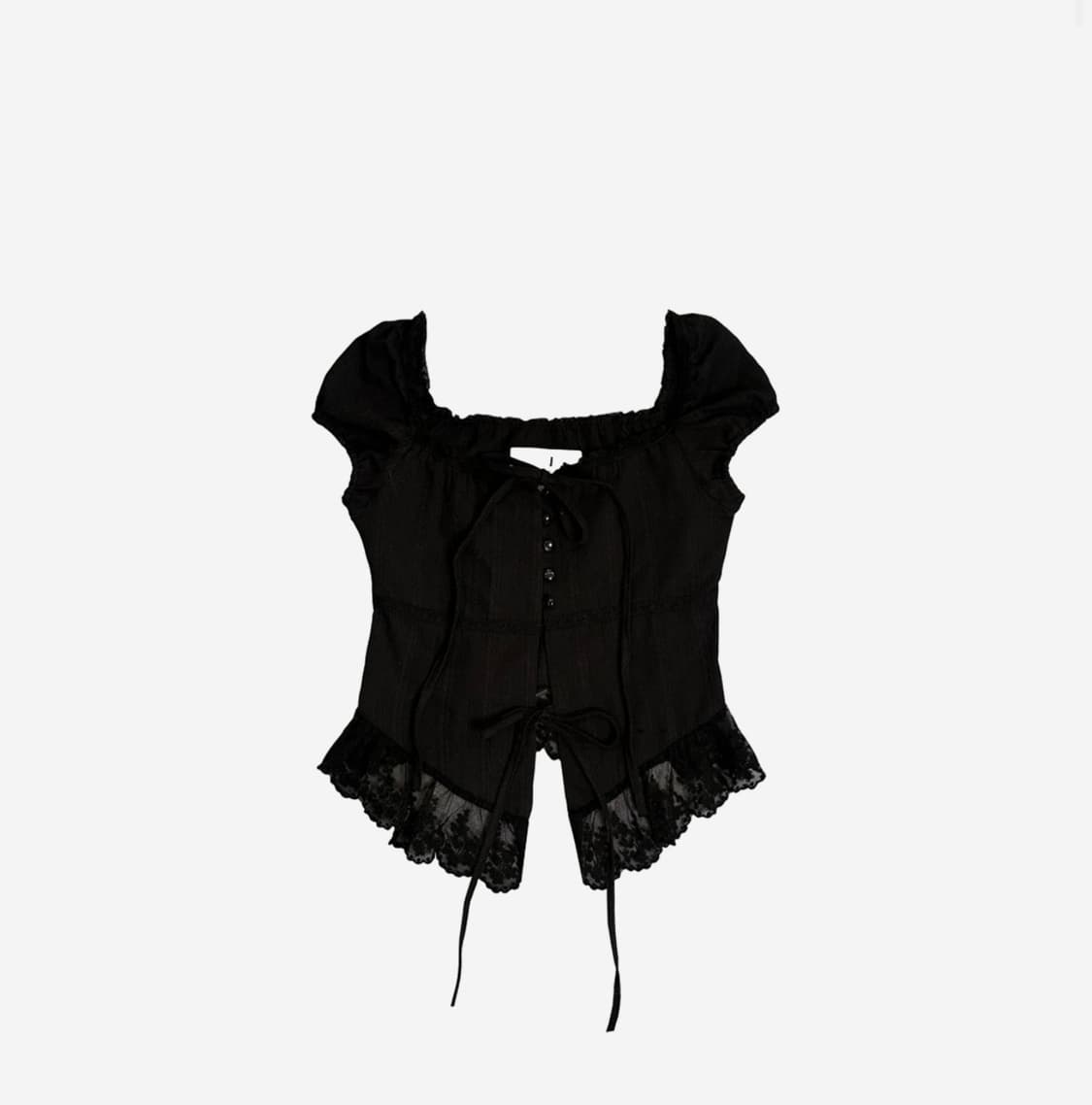 뉴얼린 Rosé lace button short-sleeves blous 상품이미지1