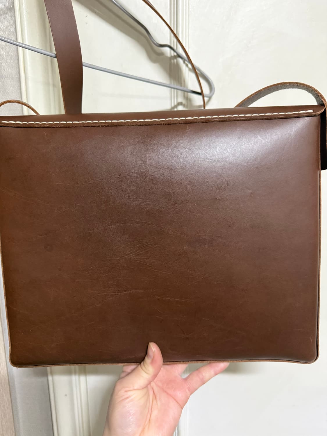 핸드메이드통가죽가방새것 상품이미지3