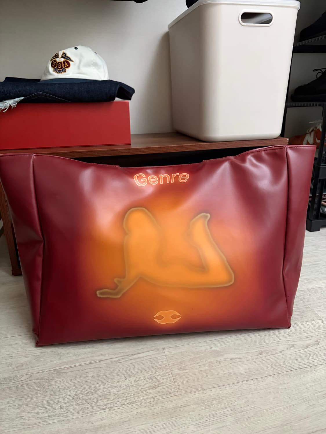 모자이크 소사이어티 버건디 가방 상품이미지1