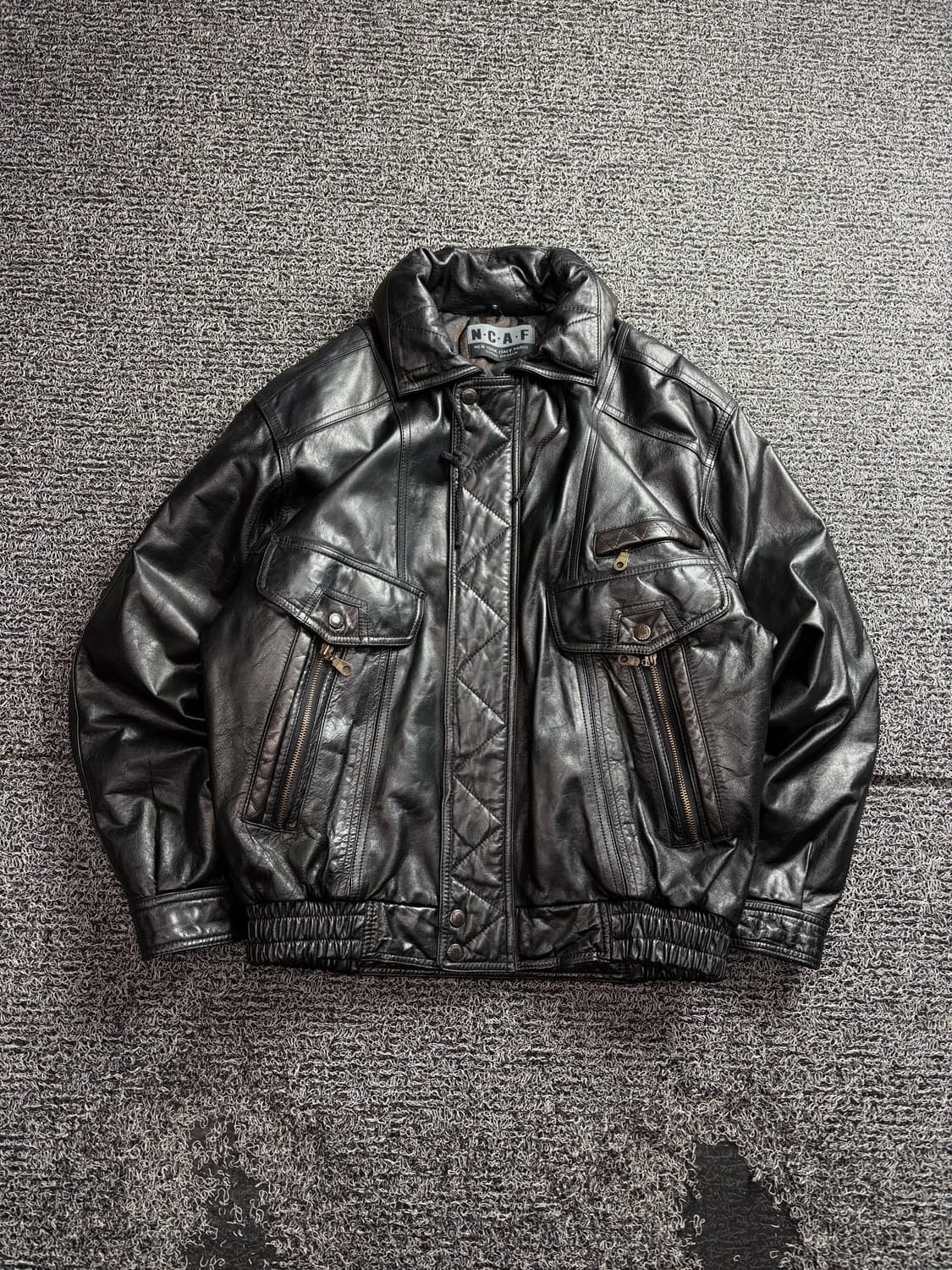 NCAF 빈티지 램스킨 카라 디테일 레더 자켓 3274 상품이미지2