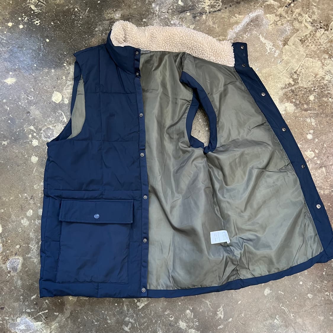 M) 에디바우어 네이비 퀼팅 패딩 조끼 상품이미지7