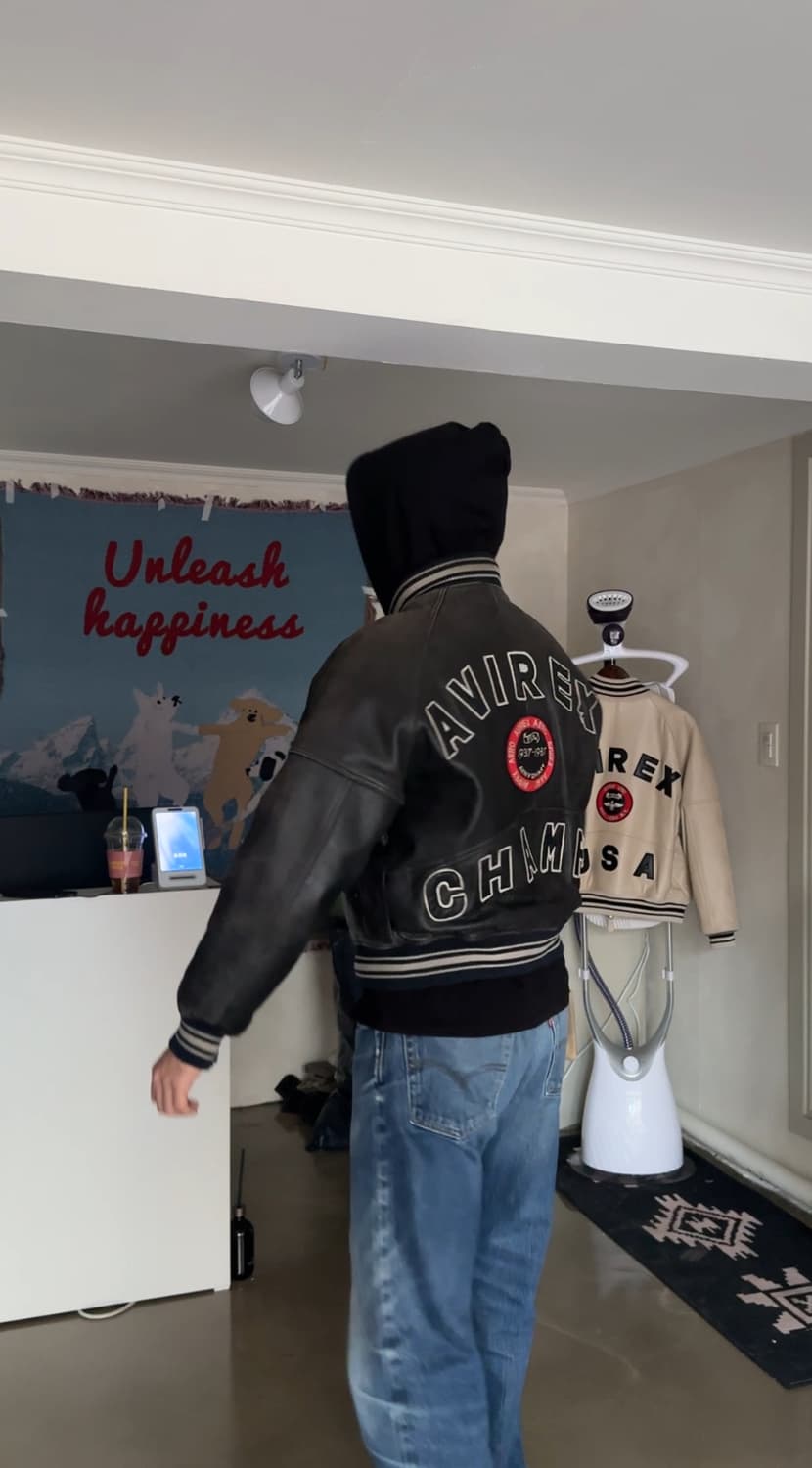 Avirex 아비렉스 50주년 챔스 레더 바시티 자켓 상품이미지7