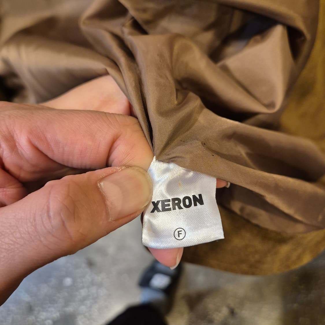 FREE(착샷잇음) 브라운 차이나카라 스웨이드자켓  상품이미지6