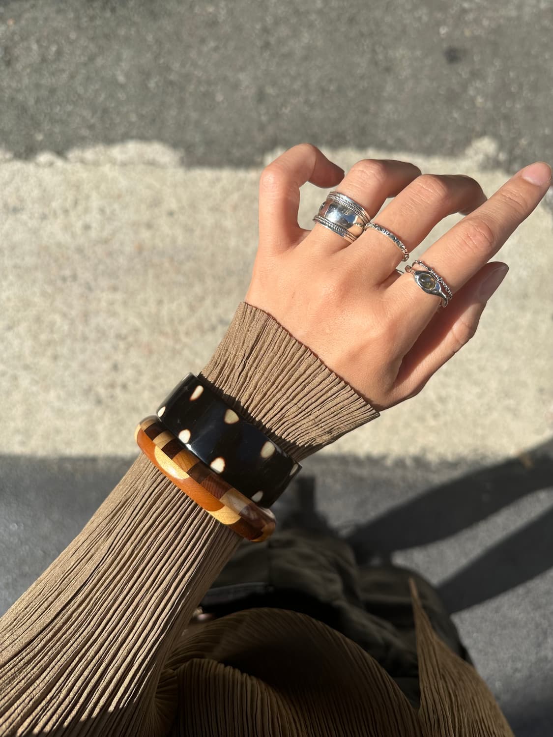 cow's horns wide bangle 상품이미지6
