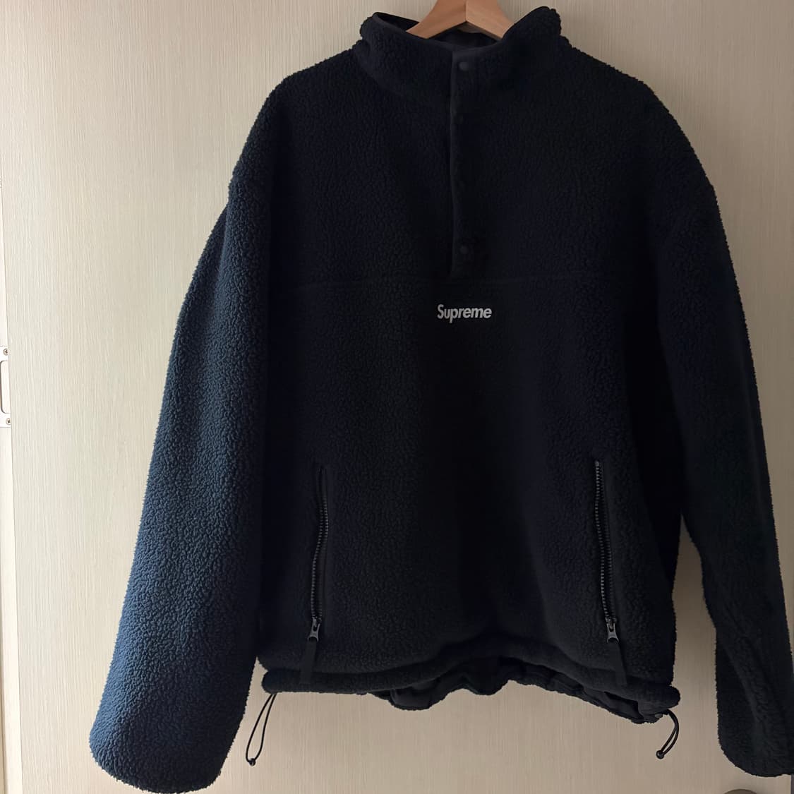 [XL] 슈프림 폴라텍 셔링 리버시블 풀오버 플리스 블랙 상품이미지3