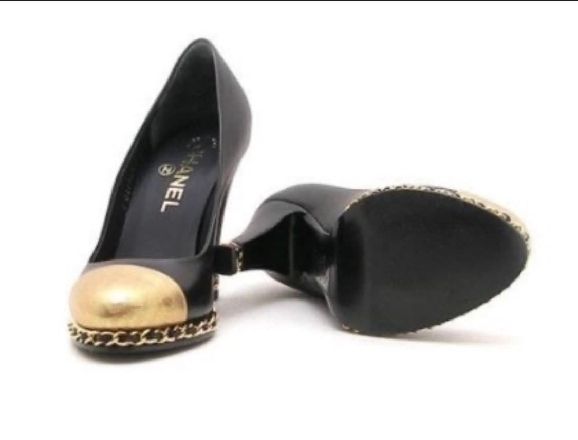 샤넬 금장 구두 슈즈 상품이미지1
