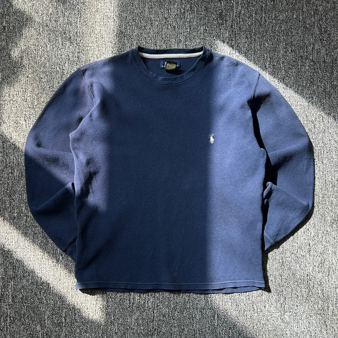 폴로 랄프로렌 네이비 롱슬리브 와플티셔츠  상품이미지1