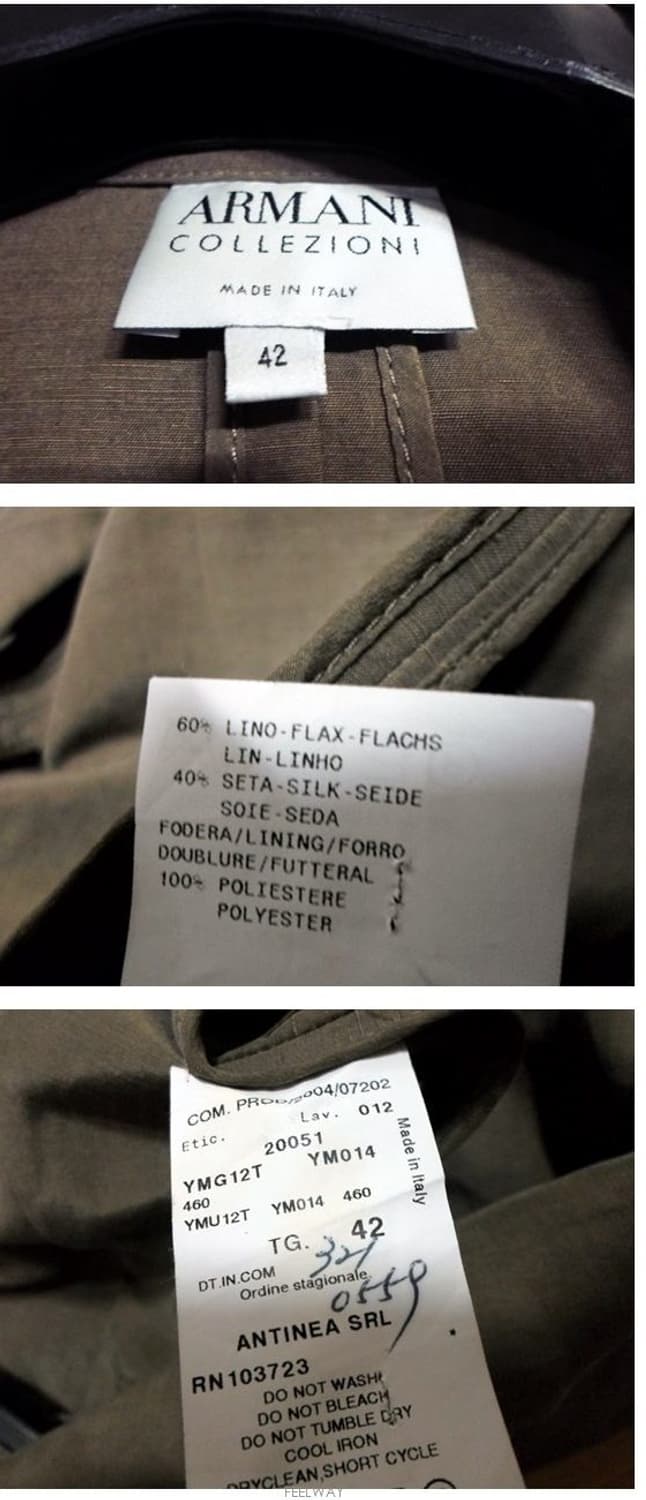 알마니꼴레지오니 정품 마소재 콤비 55사이즈 상품이미지4