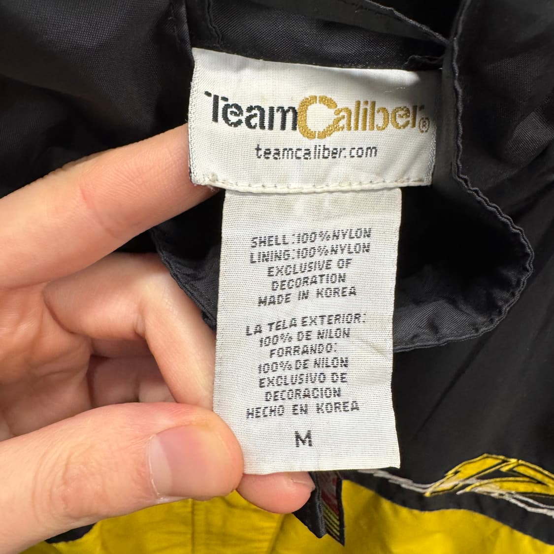 00s TEAM CALIBER X 나스카 DeWALT 바람막이 블랙 옐로 상품이미지8