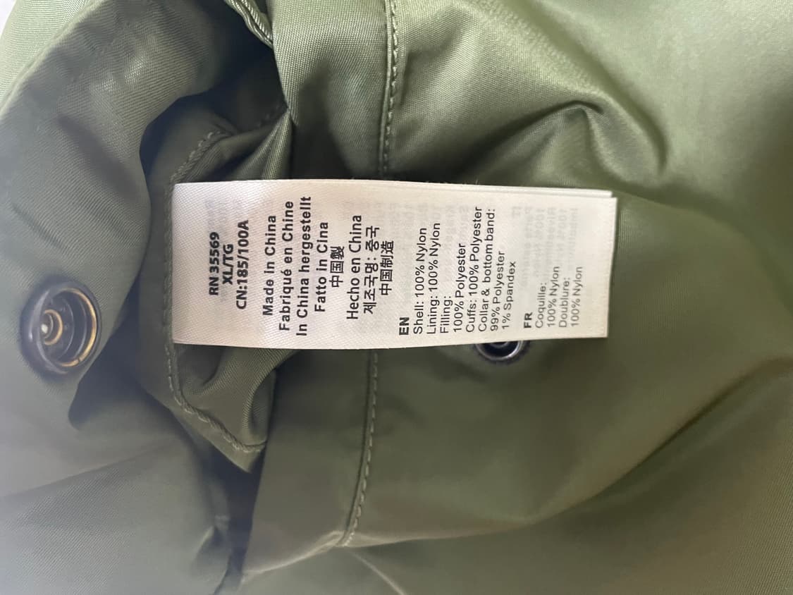 XL 알파인더스트리 ma-1 세이지그린 상품이미지4