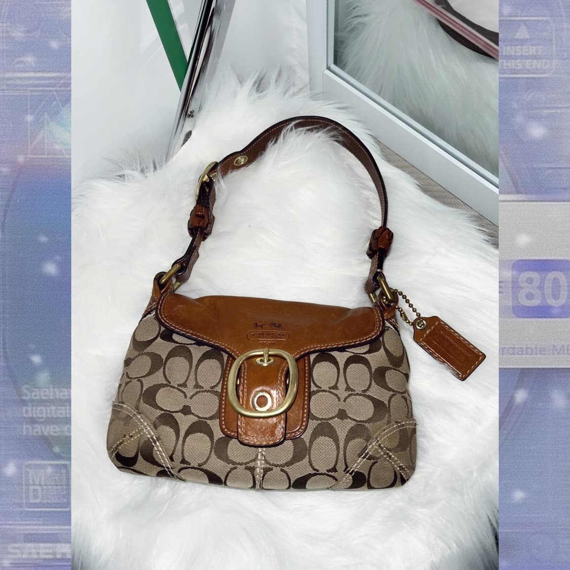 코치 브라운 미니 숄더백 상품이미지1