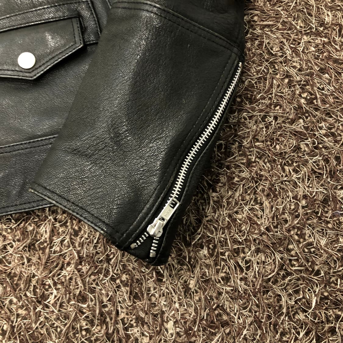 206옴므 양가죽 레더 라이더 자켓 상품이미지3