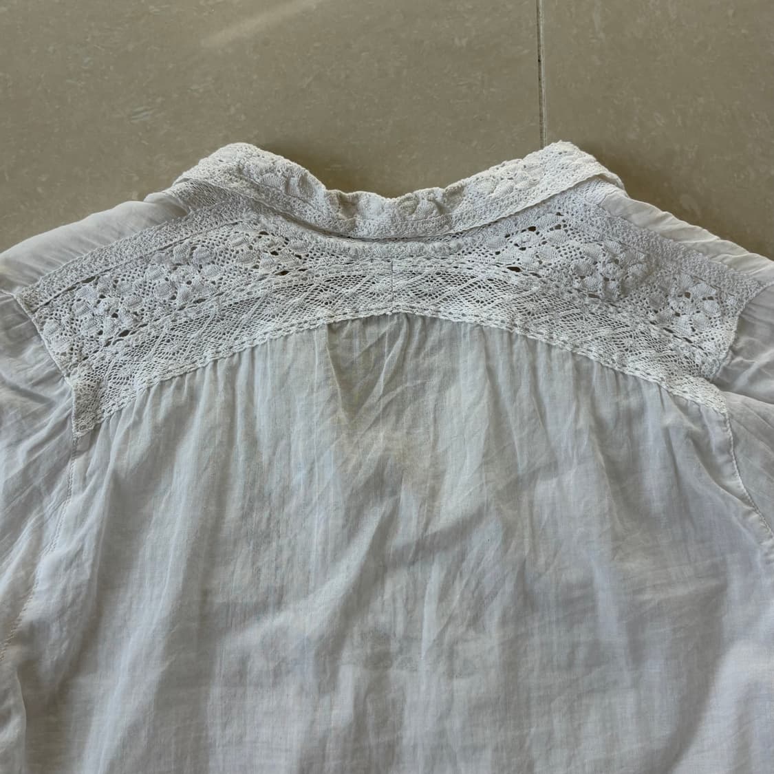 Vintage 빈티지 화이트 크로셰 셔츠 상품이미지5