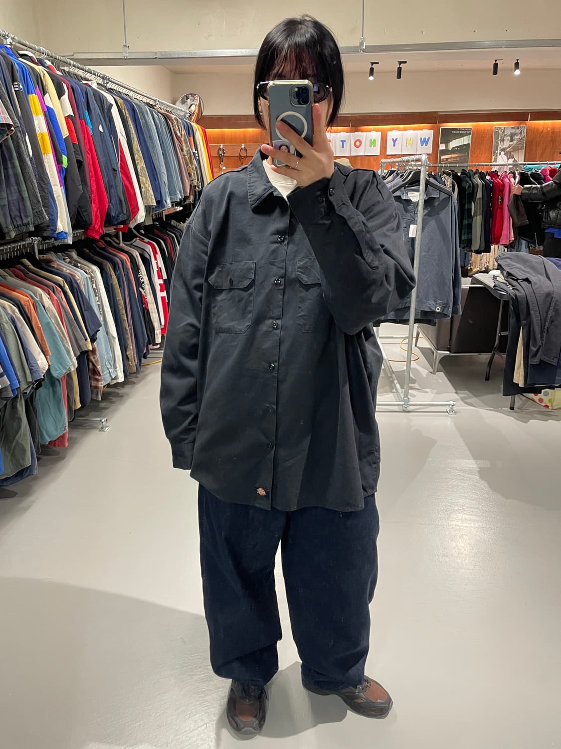 디키즈 워크 셔츠(블랙)   상품이미지4