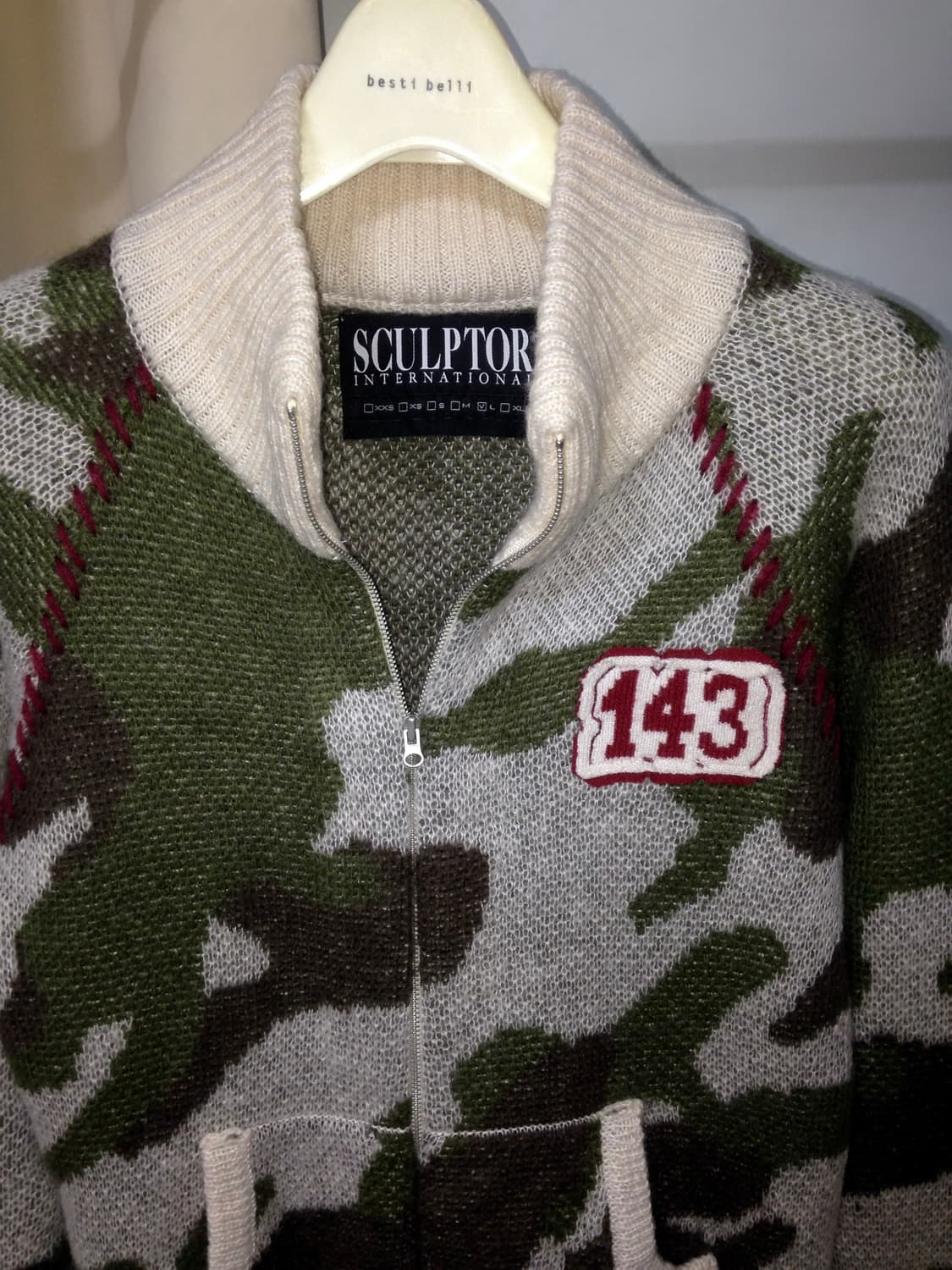 스컬프터 Camouflage Mohair Raglan Zip-Up 상품이미지4