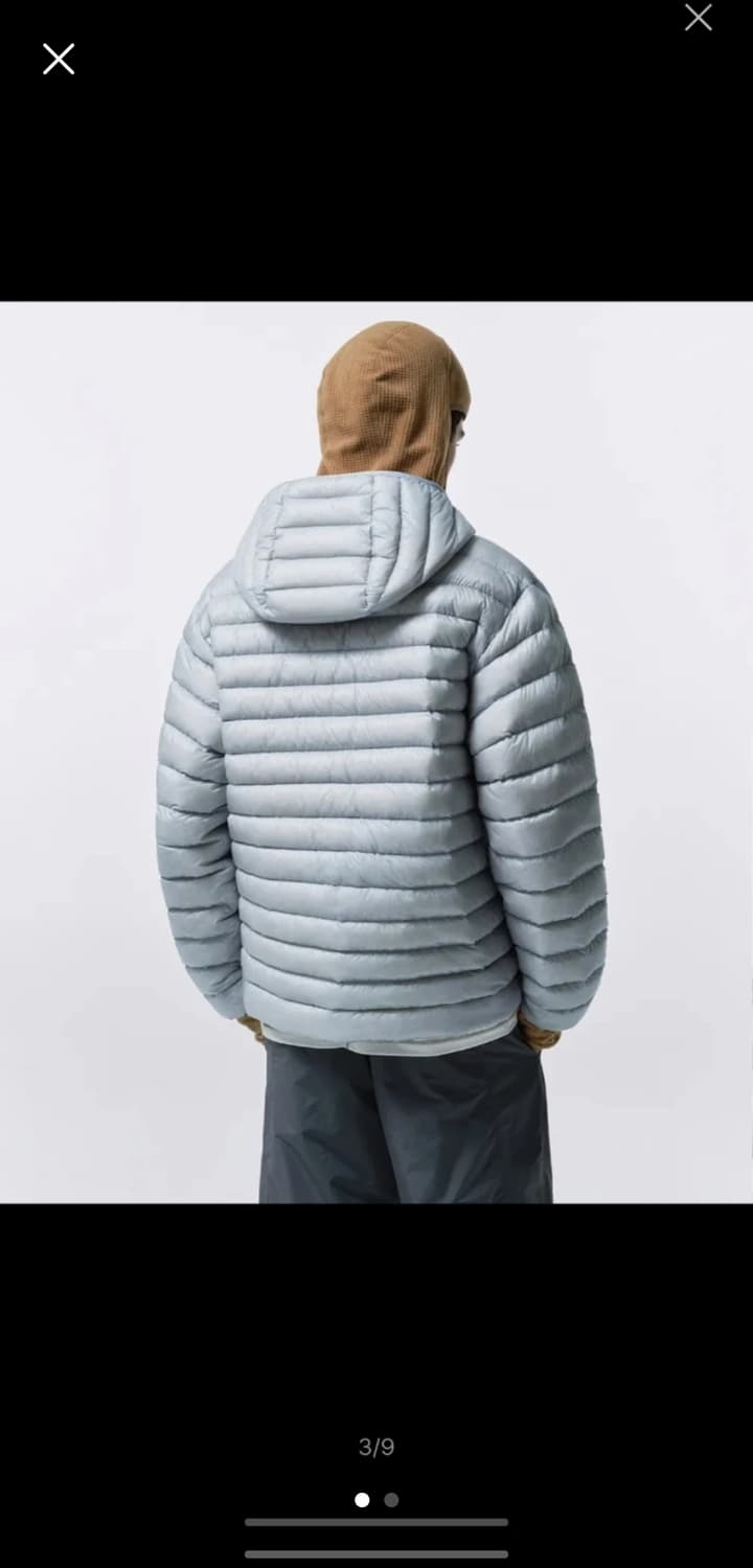 무탠다드 시어 립스탑 경량패딩 클라우디블루 L사이즈 상품이미지1