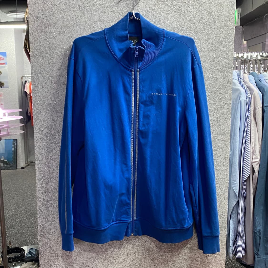 알마니 스몰로고 블루 코튼 자켓 B2661 상품이미지2