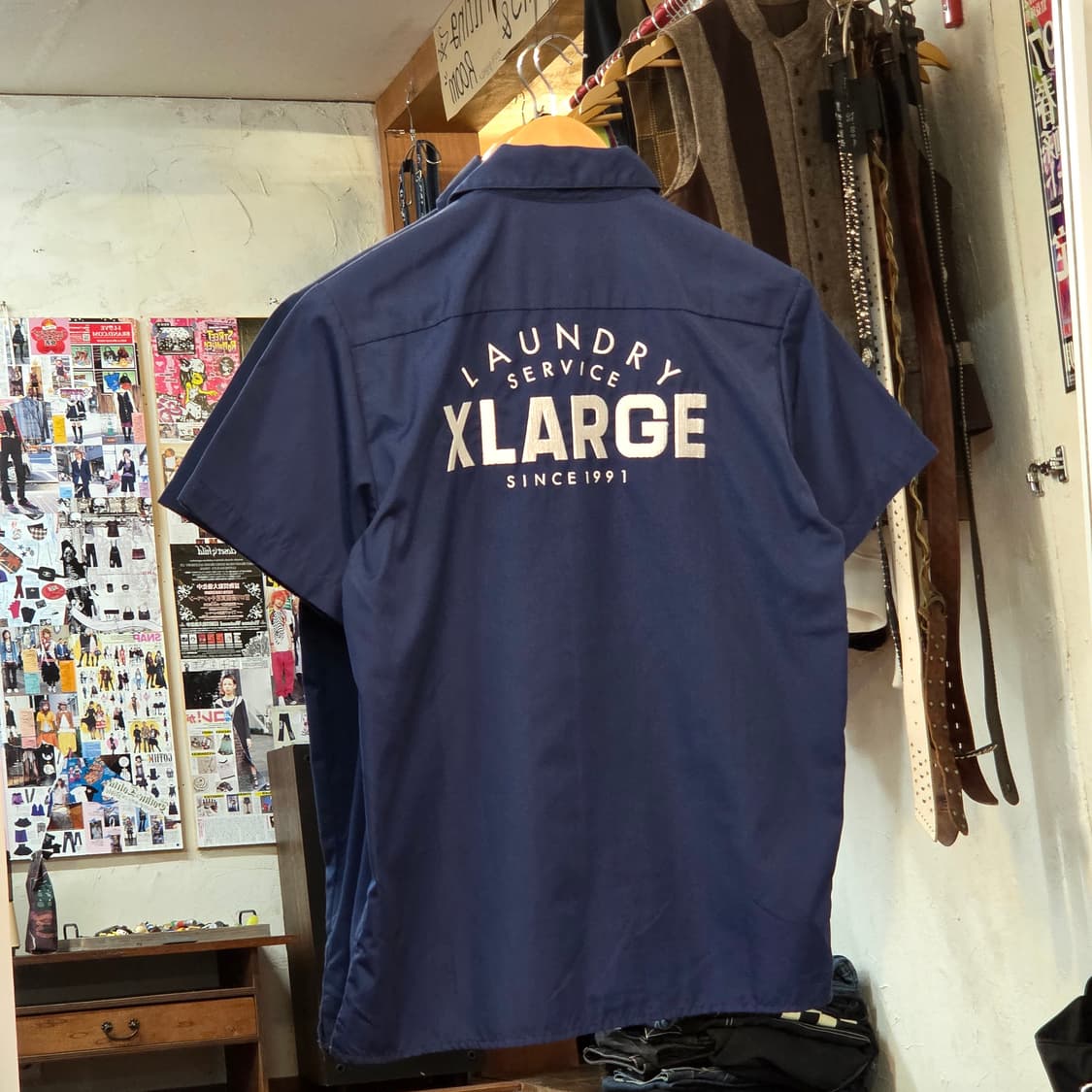 엑스라지 네이비 반팔 셔츠 상품이미지5