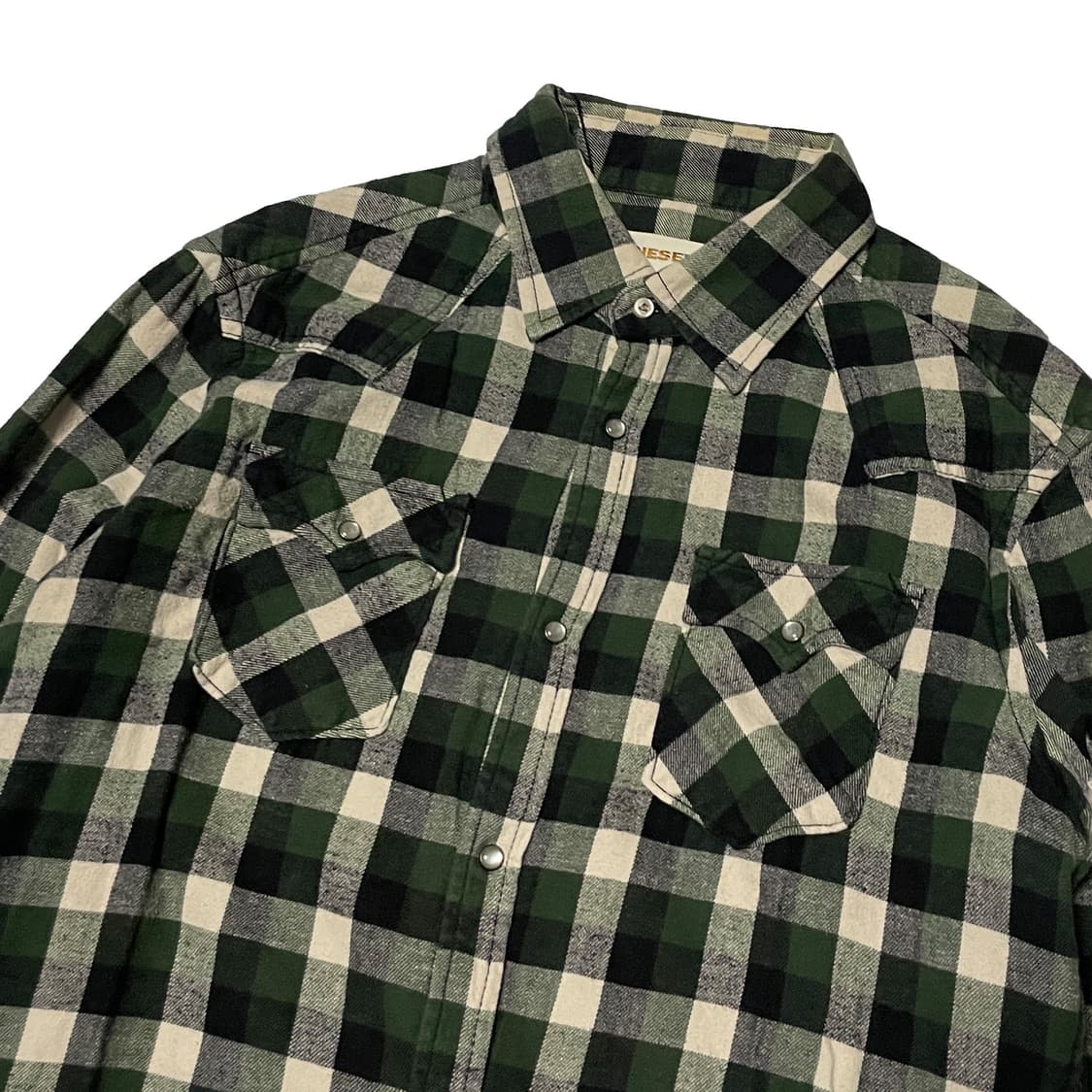 Diesel 디젤 웨스턴 그린 체크 셔츠 상품이미지3