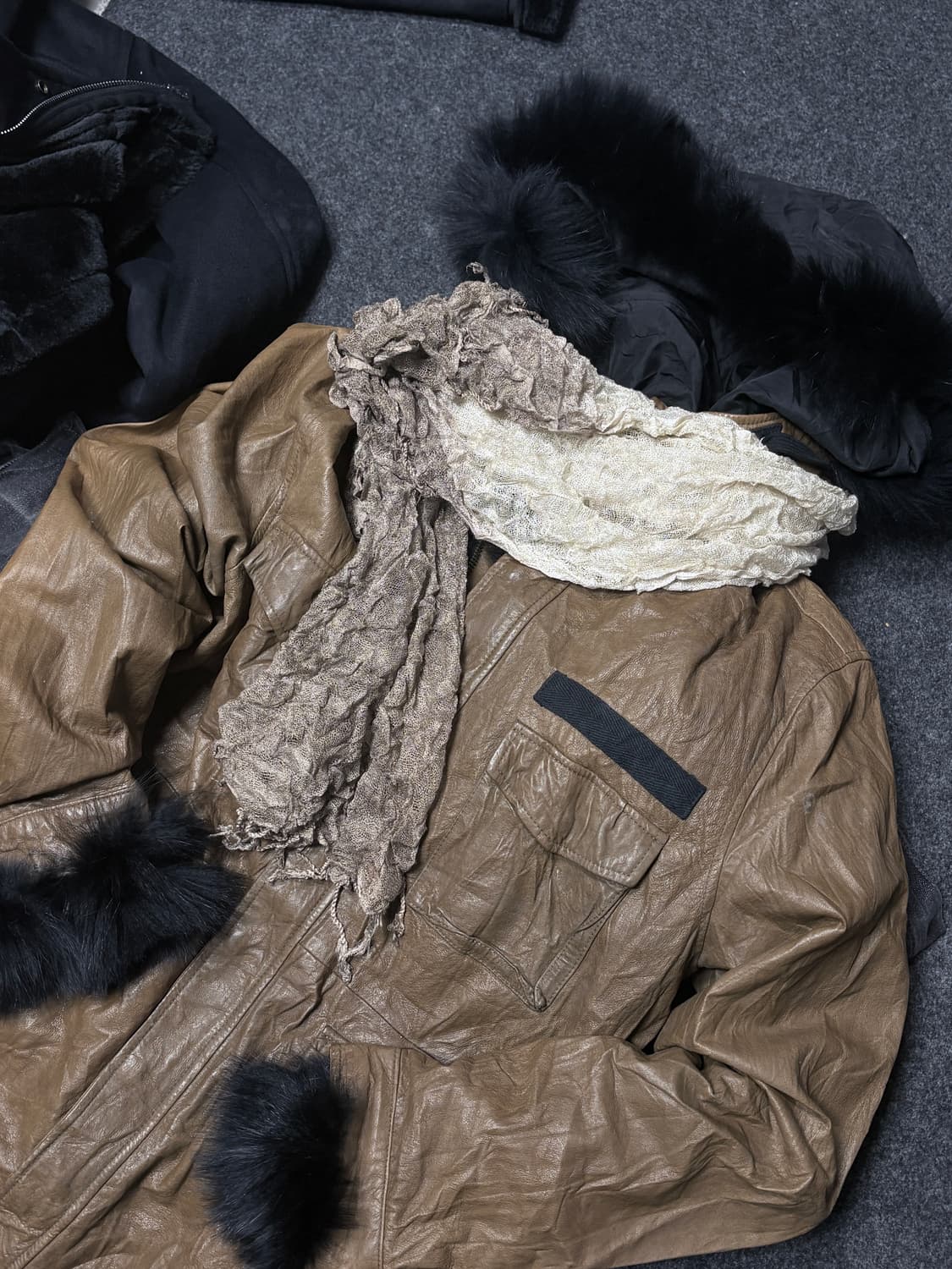 Vintage y2k punk gradation muffler 상품이미지1