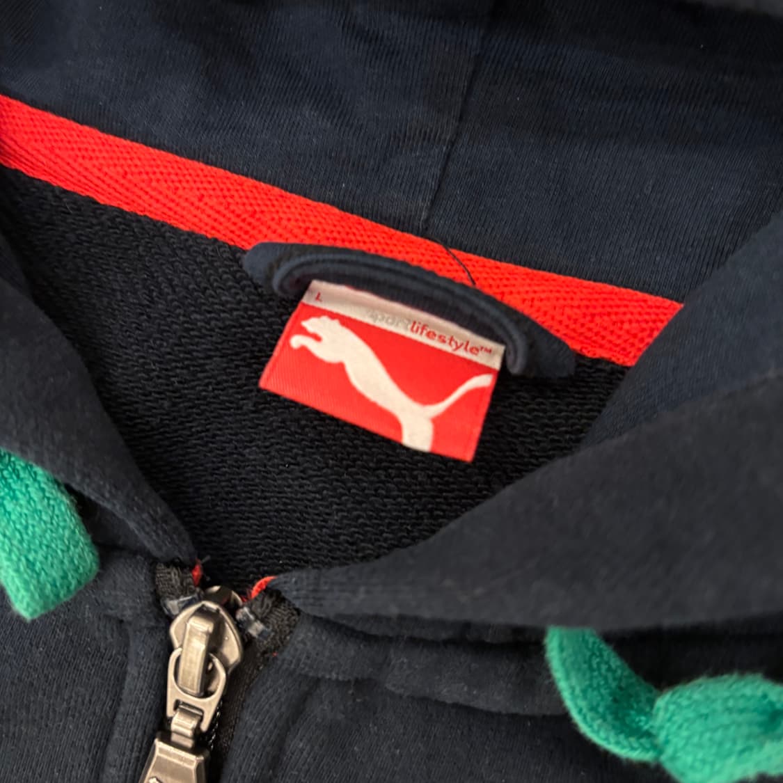 푸마 블랙 후드집업 상품이미지3