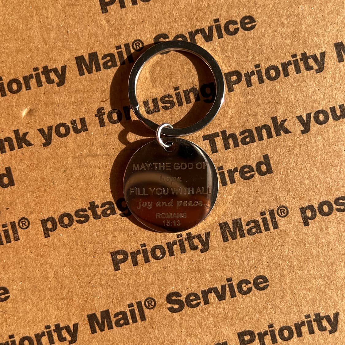 90s vtg Romans 15:13 Keyring 상품이미지1