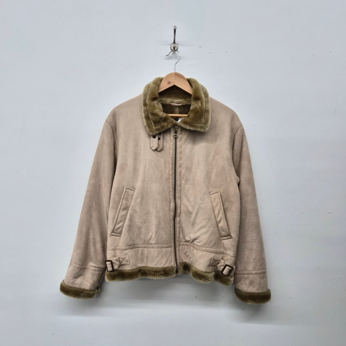 VAN 반 스웨이드 무스탕 자켓 아이보리 남성 M 상품이미지1