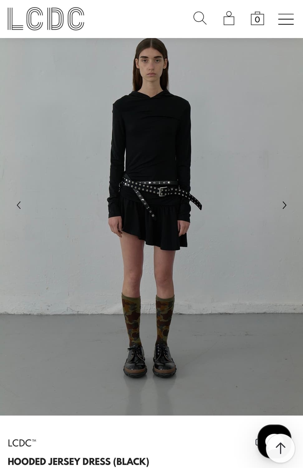 LCDC tm) Hooded Jersey Dress BK M 상품이미지1