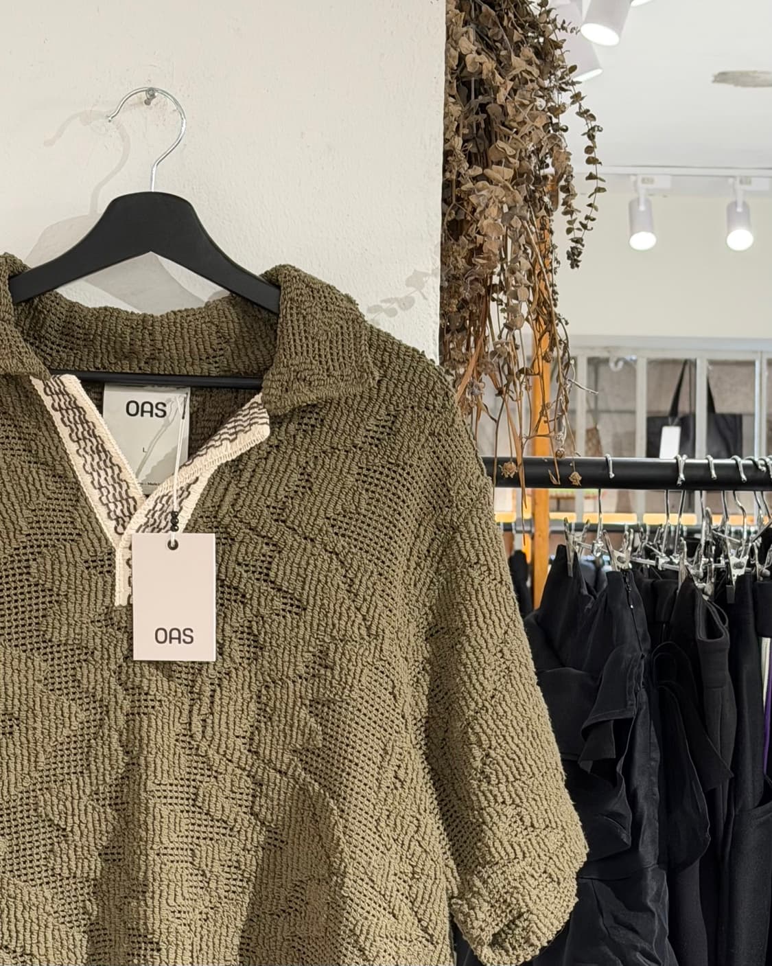 오에이에스 파인 버브 파머 크로셰 니트 셔츠 상품이미지3