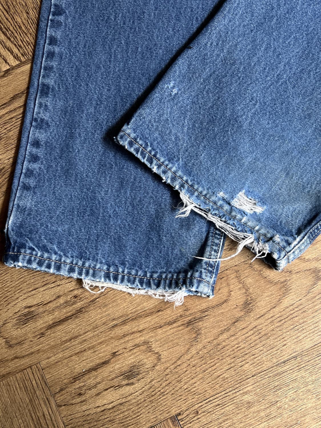 [38]칼하트FR USA 릴렉스핏 빈티지 데미지 데님 팬츠 상품이미지6