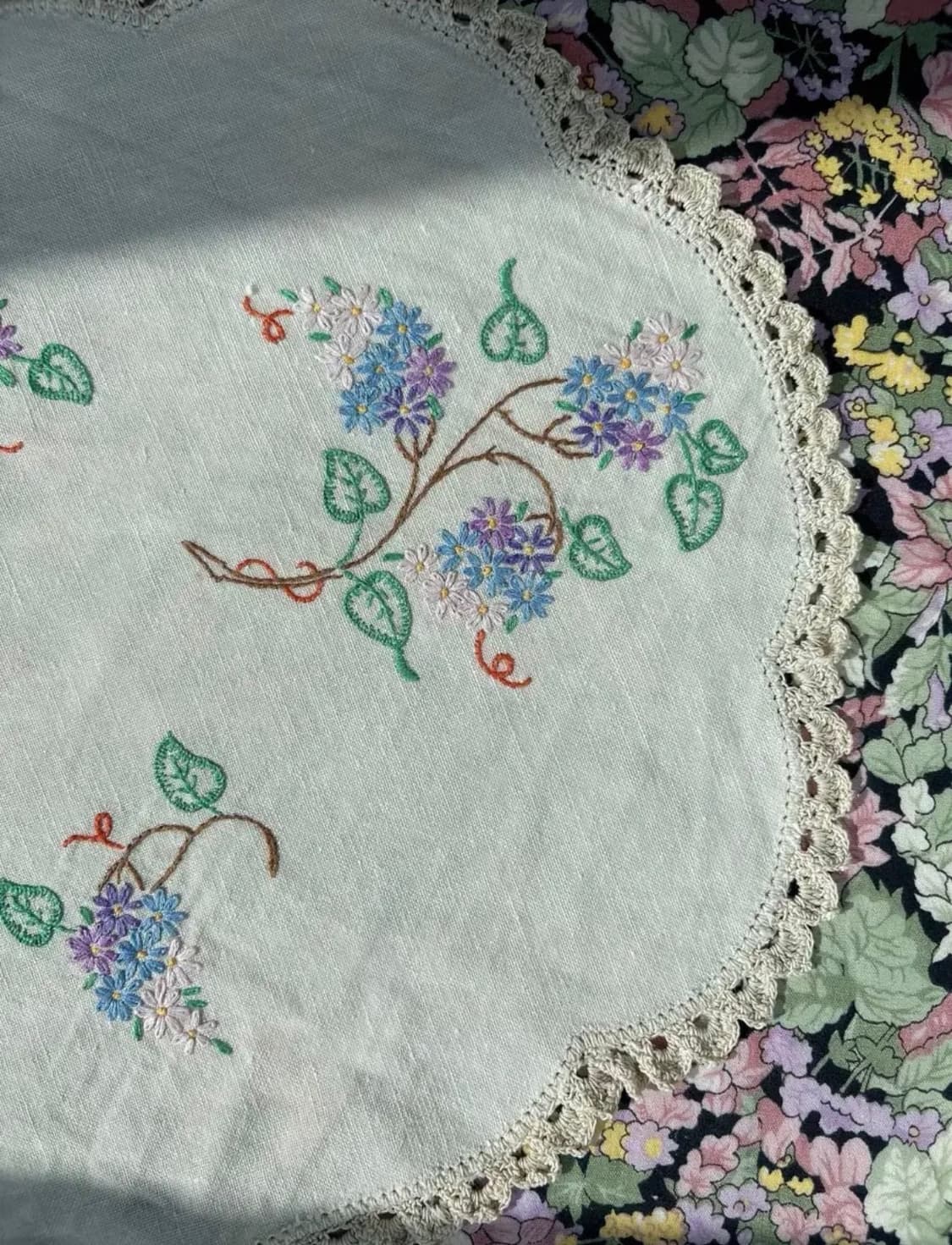 빈티지 손자수 티 매트 상품이미지2