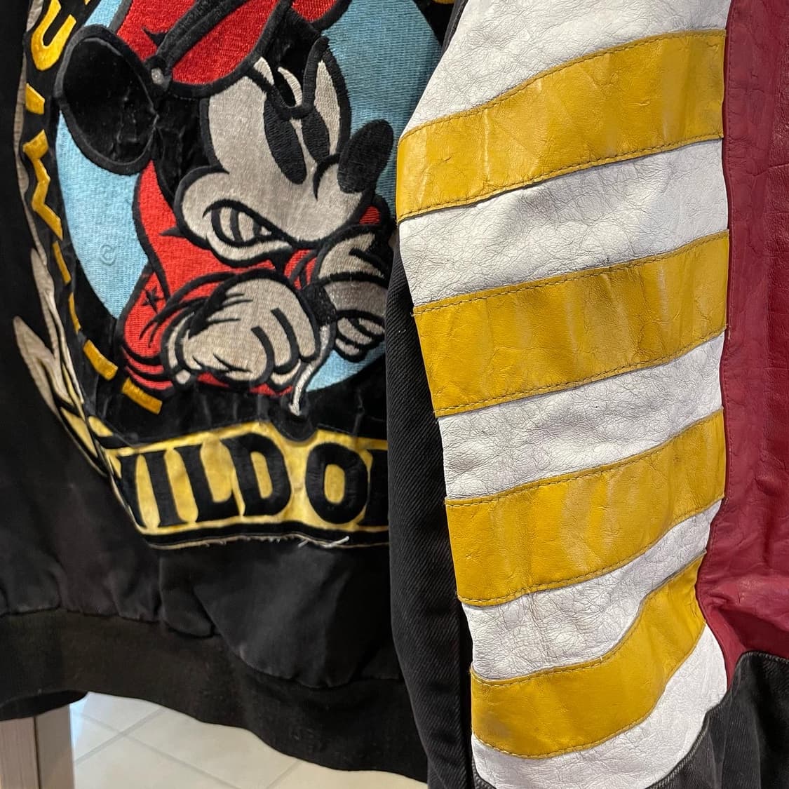 90s 제프해밀턴 미키마우스 바시티자켓 XL 상품이미지5