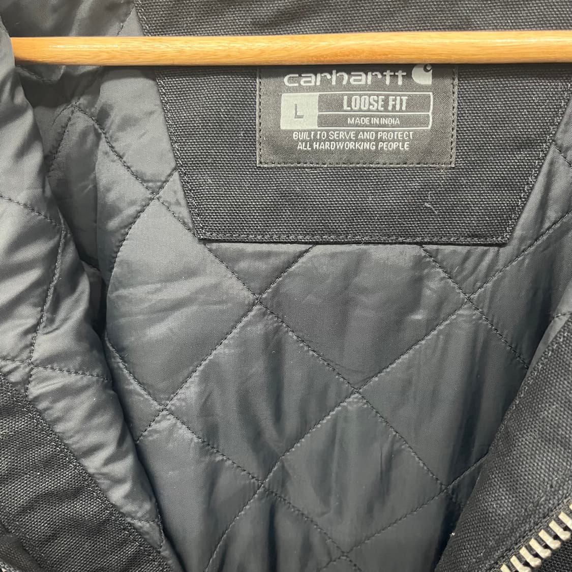 칼하트 블랙 후드 워크 자켓 남L 상품이미지4