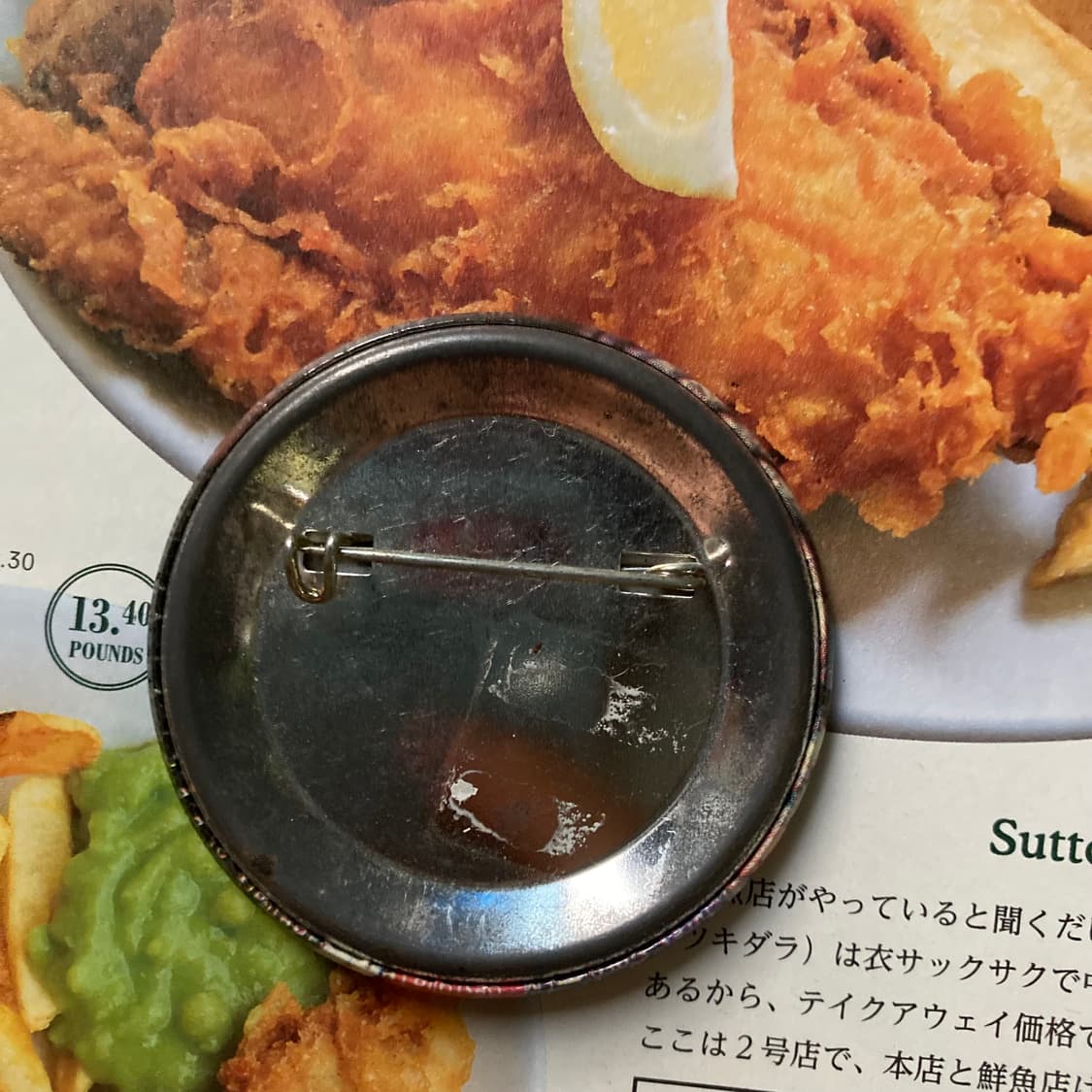 빈티지 MORK 인물 프린팅 핀 버튼 뱃지 브로치 악세사리 상품이미지2