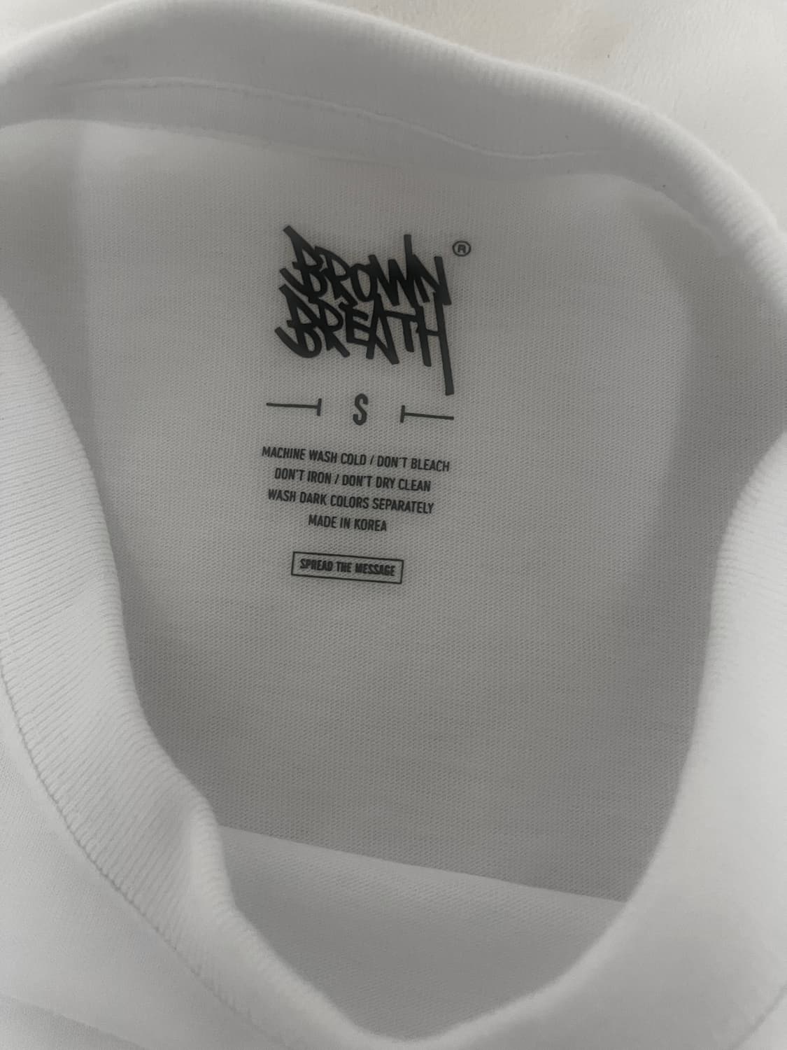 브라운브레스 흰색 반팔티 상품이미지3