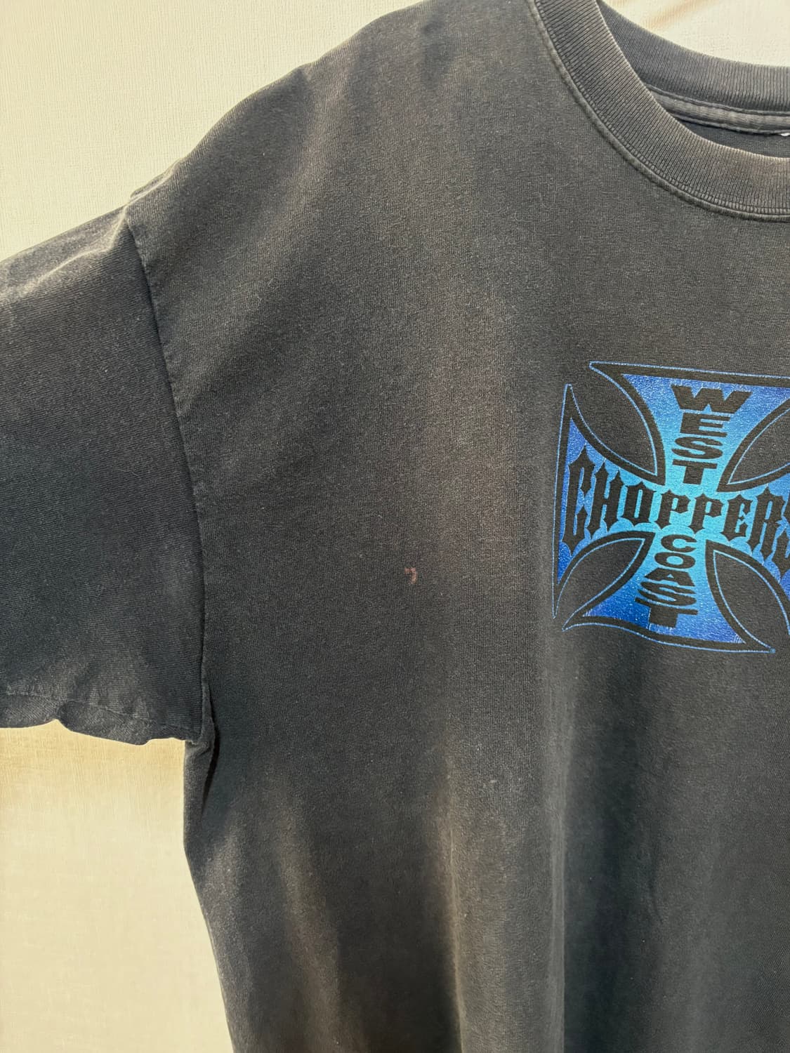 [XL] West Coast Choppers 블루 크로스 반팔 티셔츠 상품이미지3