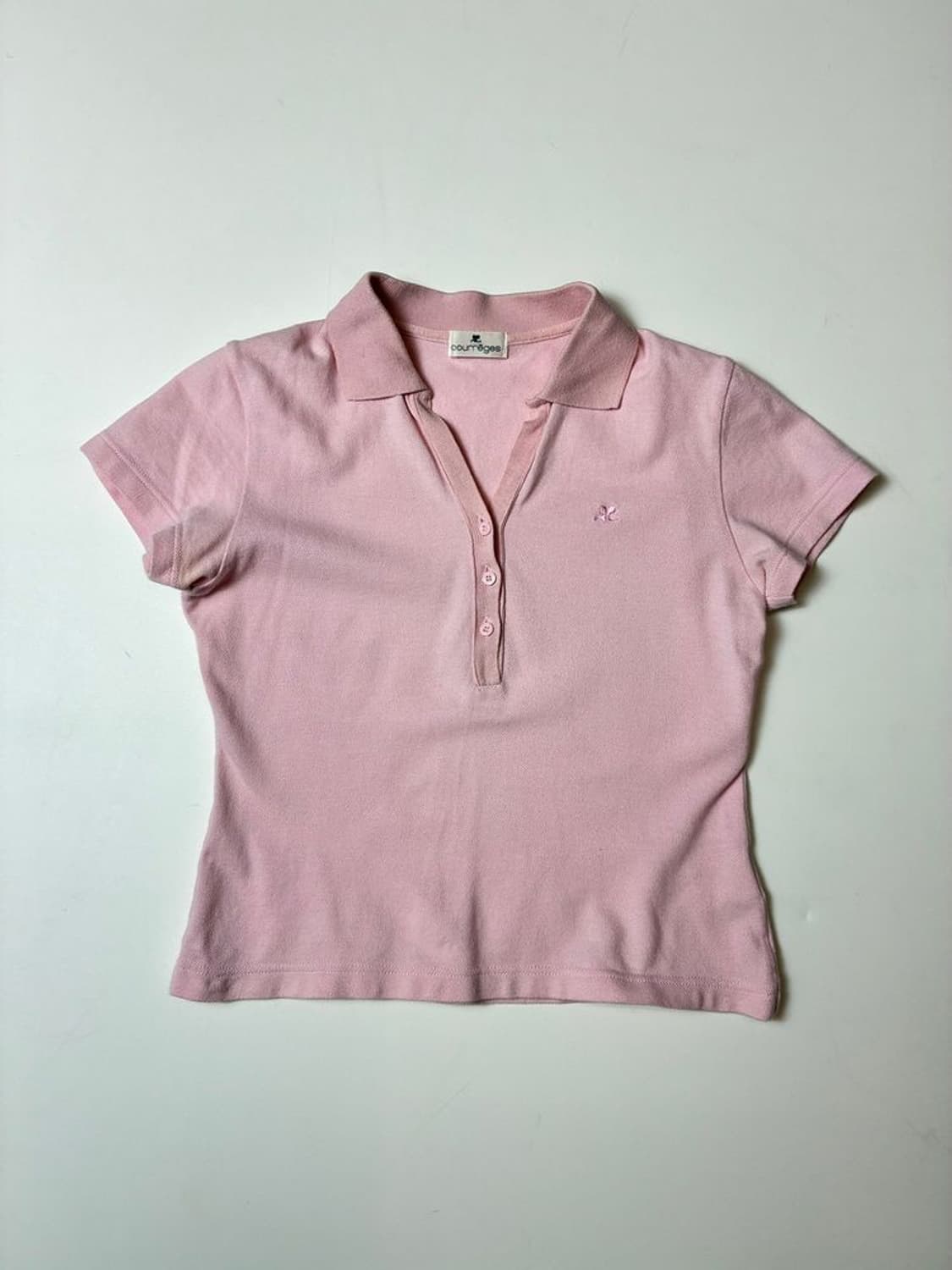 꾸레쥬 Courreges 00's 오픈 반팔 카라 티셔츠 PN8645 상품이미지1