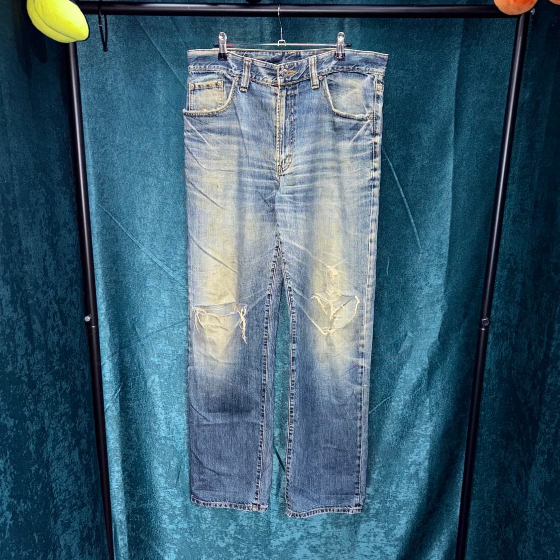 (33) 재패니즈 빅사이즈 데미지 데님 팬츠 made in JAPAN 상품이미지1