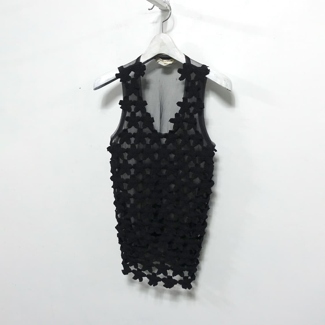 [S]CommedesGarcons 꼼데가르송 플라워 크로셰 시스루 베스트 상품이미지3
