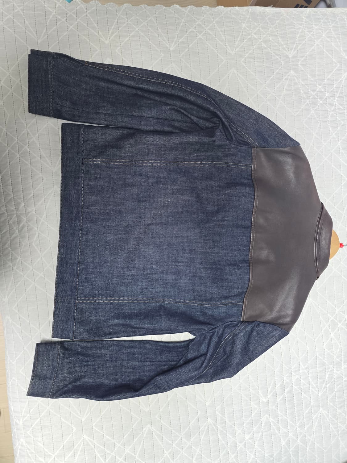 프라다(prada) 레더 패널 데님 자켓 상품이미지2