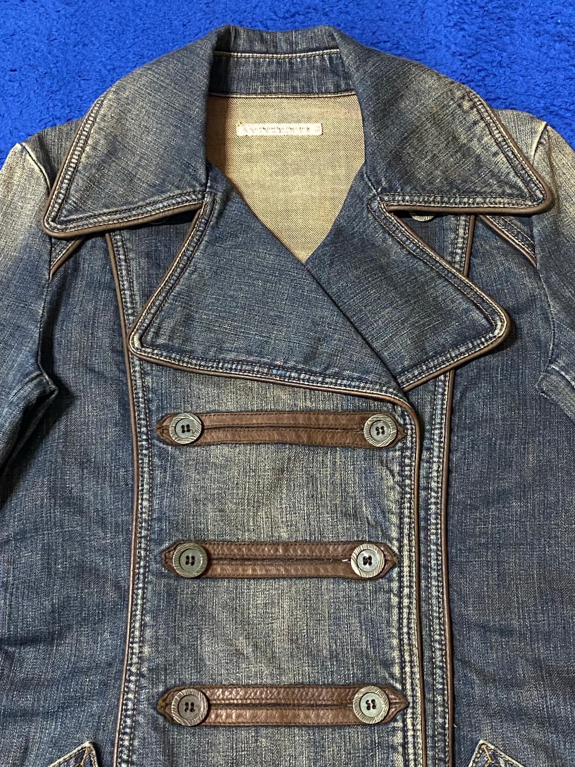 Vintage 빈티지 나폴레옹 데님 반코트 자켓 Y2K 00s 갸루 상품이미지4