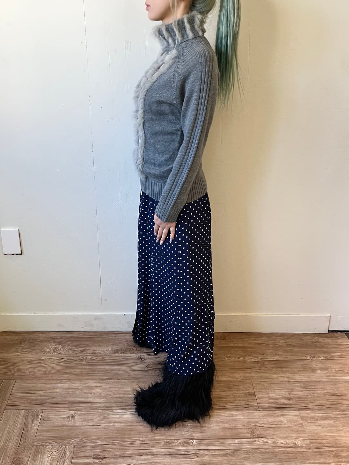 be.SALADY 실루엣 도트 스커트 상품이미지8