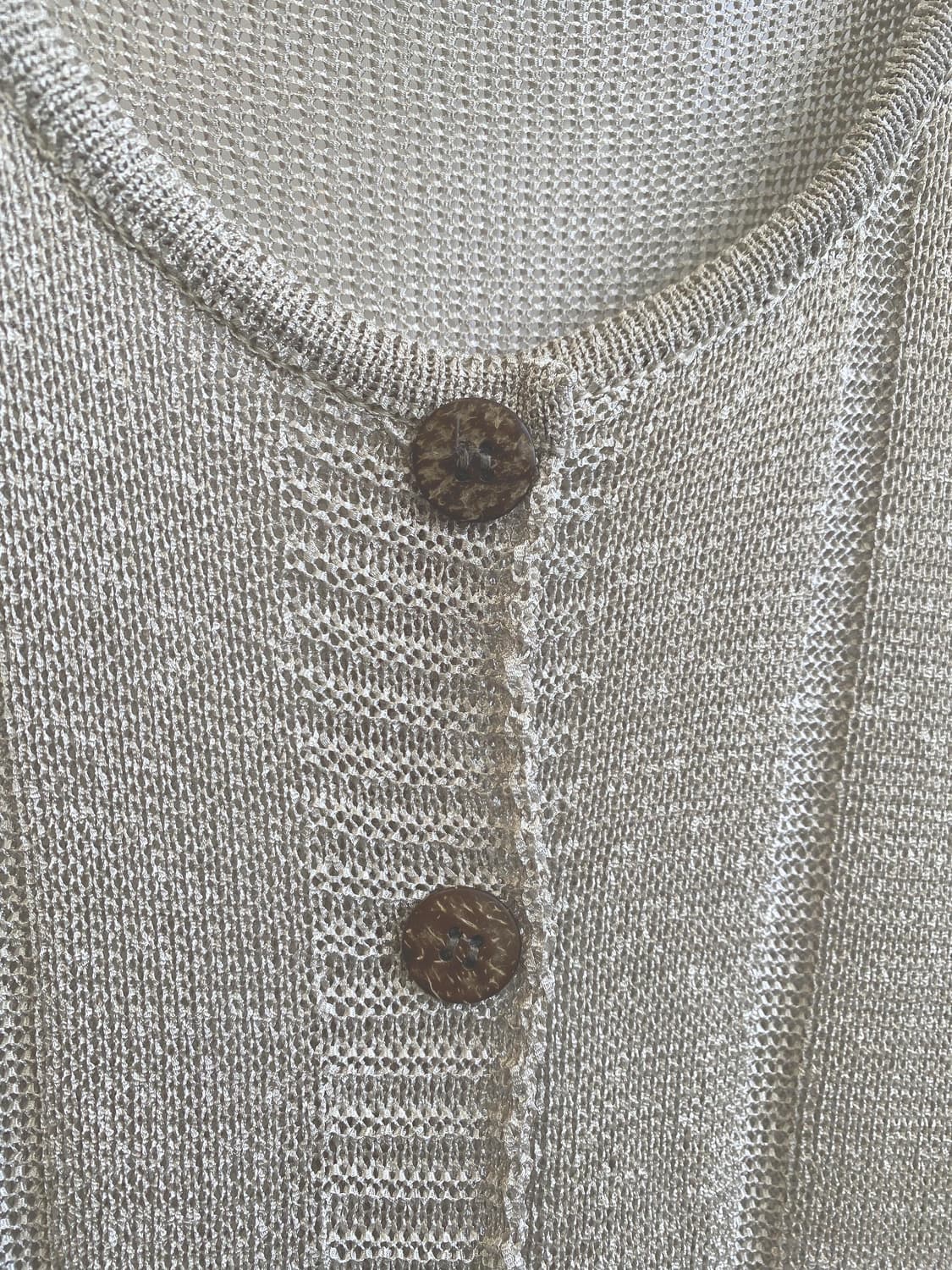 베이지 테이프얀 가디건(L) 상품이미지7