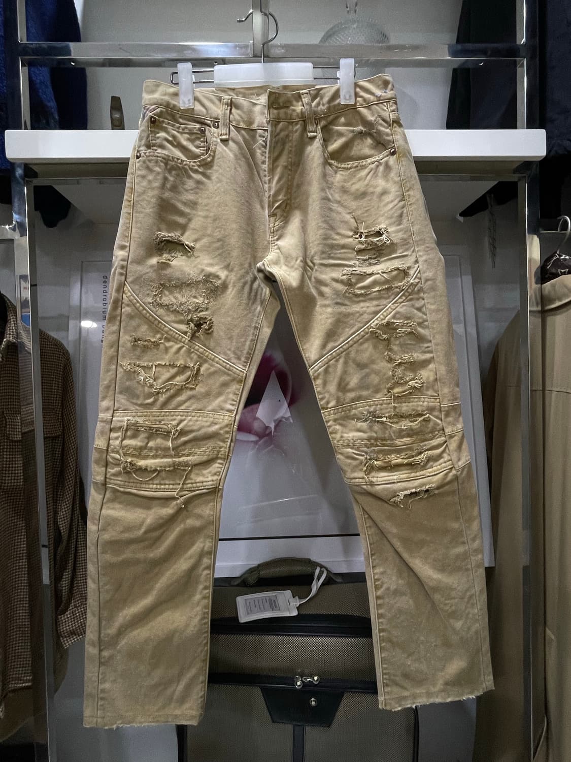 폴로랄프로렌(DS)/카키 디스트레스드 데님팬츠(30“) 상품이미지1