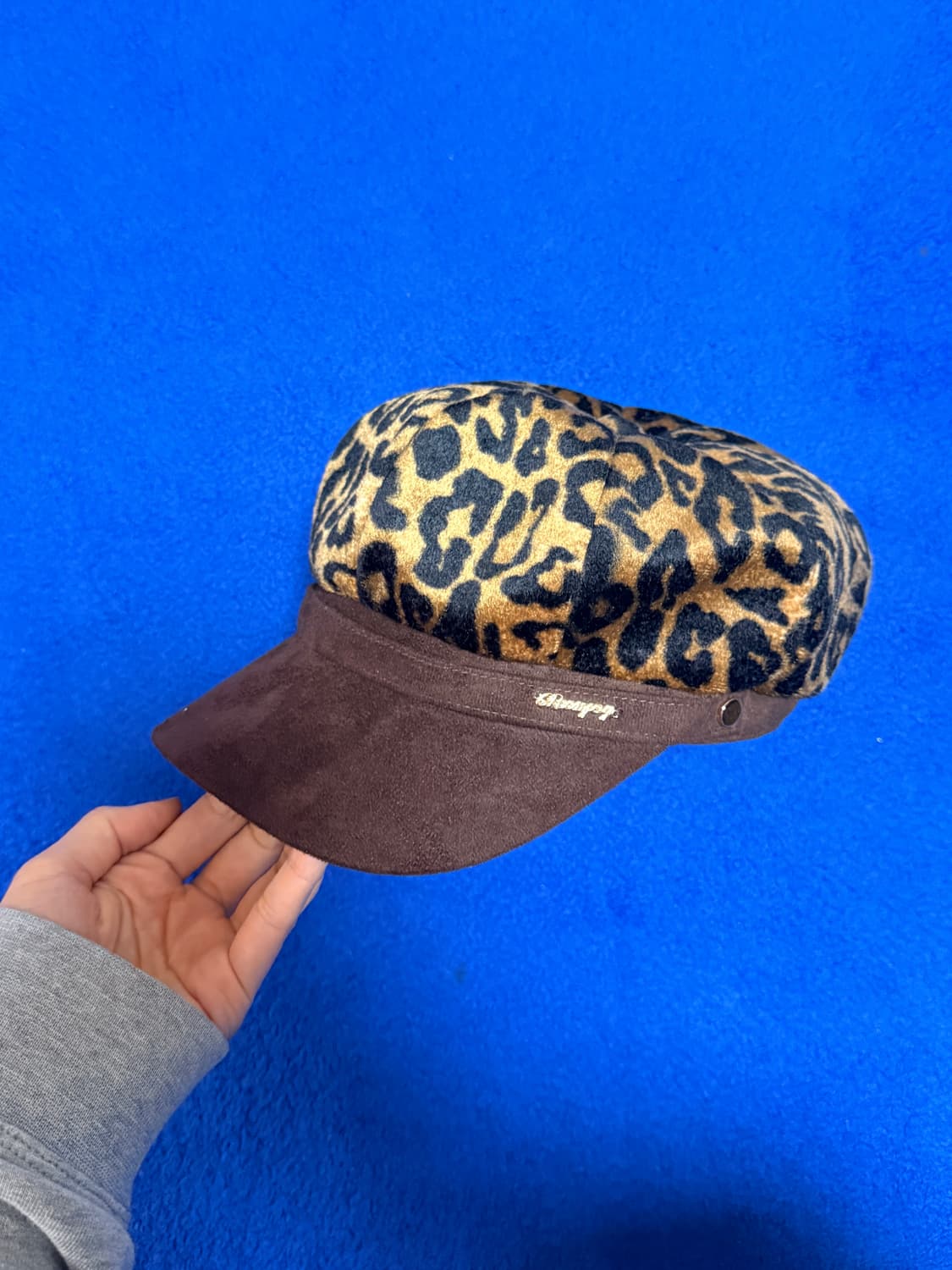갸루 Y2K 레오파드 헌팅캡 브라운 s 상품이미지1
