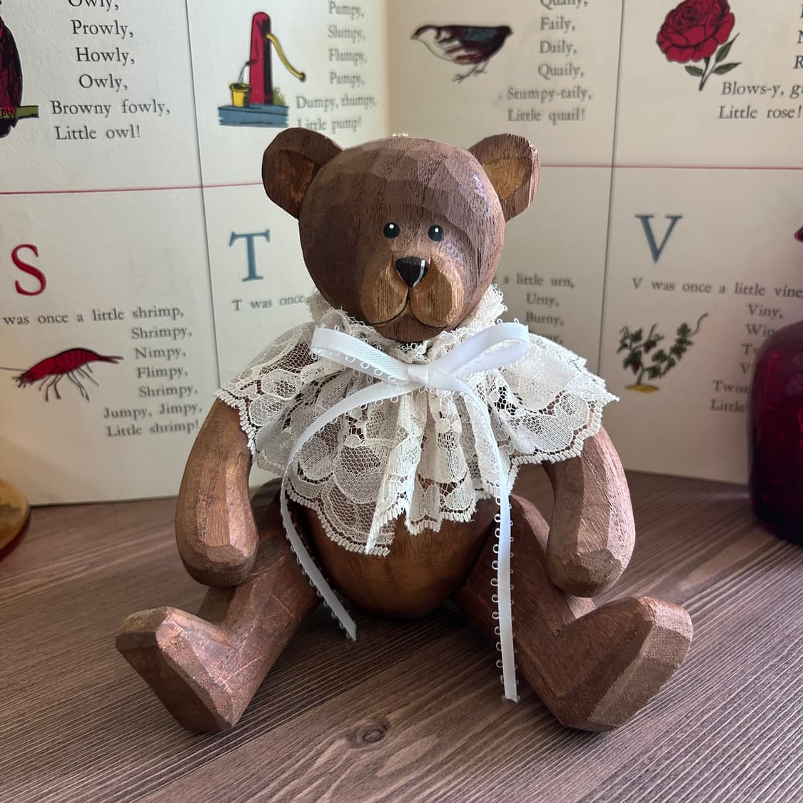 빈티지 나무 인형 테디베어 소품  상품이미지1