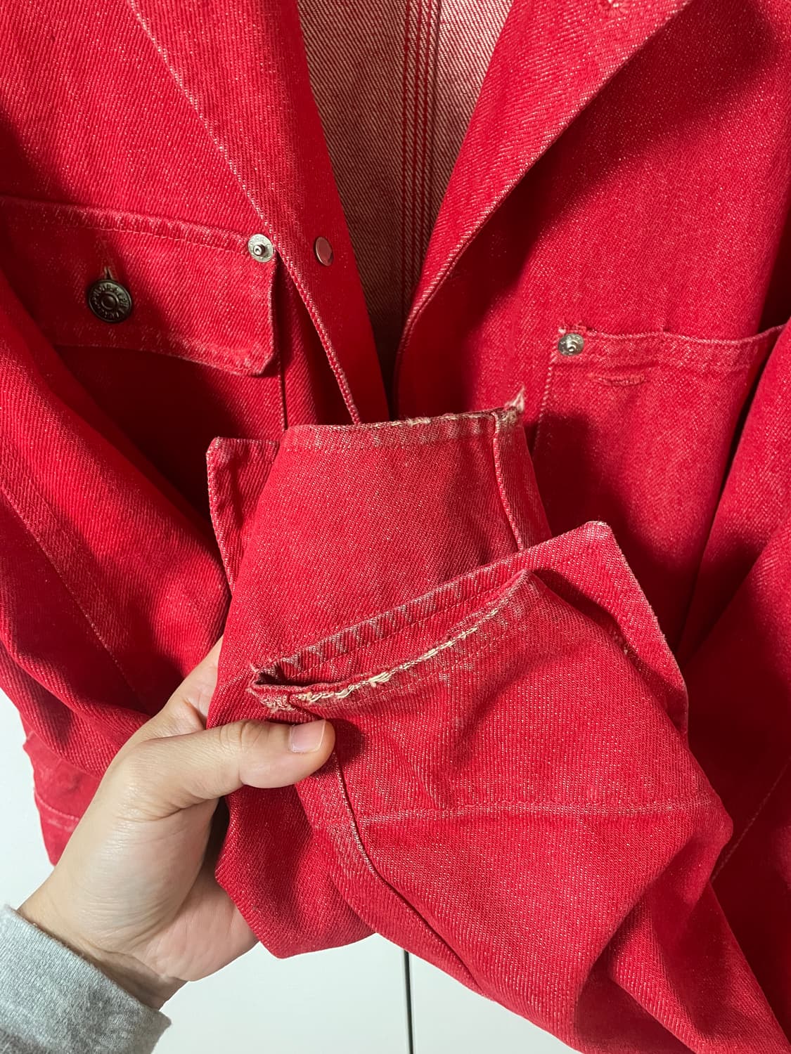 90s 폴로랄프로렌 던가리 데님자켓 M 상품이미지4